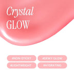 Crystal Dewy Lip Gloss | Lightweight & Non-Sticky | High-Shine & Long-Lasting | Hydrating Korean Lip Care Gloss | 0.17 oz. (01 PINK DOLPHIN)