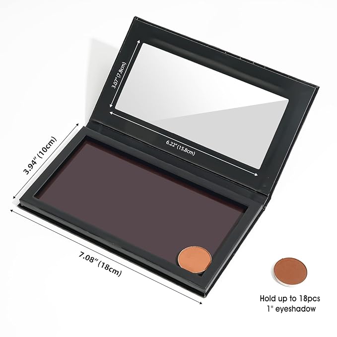 Lolalet 2 Pack Magnetic Makeup Palettes, Empty Magnetic