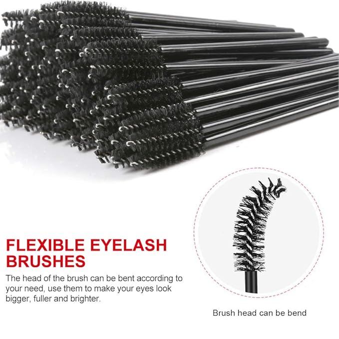 Makeup Palette Cosmetic Palette with Spatula Tool and 100 PCS Makeup Applicators Kit Include Mascara Wands, Lipstick Applicators, Fine Eyeliner Brush