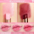 evpct 2Pcs Peach Red Cherry Magic Mood Color Changing Lipstick Long Lasting 24 Hours Original for Women, PH Color Change Changing Jelly Lipstick Tinted Lip Balm Gloss Stain Makeup Set labiales magicos