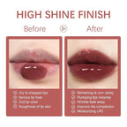 Butter Gloss Lip Gloss Set,Moisturizing Nourishing Hydrating Lip Glaze,Glass Lip Lipstick,Non-Sticky Lip Gloss,Lip Plumping Oil-Pack Of 2 (04 Oolong Milk Tea and 06 White Peach Juice)