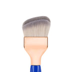 Bdellium Tools Professional Makeup Brush - Golden Triangle 971 Large Slanted Double Dome Blender - With All Vegan and Soft Synthetic Fibers, For Foundation Application & Blending (Blue, 1pc)