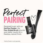 BOLDIFY Four Ended Hairline Powder Brush - Precision Hair Makeup Brush Set with Sponge Tip for Seamless Blending - Ideal as a Hair Concealer/Contour, Root Touch Up