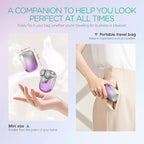 VOYOR Electric Razors for Women 3D Floating Blade Shaver for Women, Electric Shaver for Legs Bikini and Body Facial Hair Remover Women's Shavers Waterproof Women's Grooming ES310 (Purple)