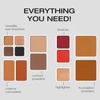 Woosh Beauty, Fold out Face Original Makeup Palette, Travel, All in One, Neutral Cream & Powder (#4 Medium Deep)