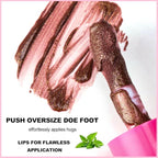 Lip Plumper Gloss Glitter Tinted Plumping Lip Gloss For Women Hydrating Long Lasting Shimmer Moisturizing Glossy Non Sticky Lip Gloss (06# Wine)