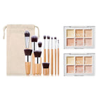 6 Colors Face Contouring Palette, with 11 Pcs Makeup Brush Kits, Light Color Combination Cosmetics Cream Contour and Highlighting Palette, Cover Dark Circles, Bruises, Age Spots, Blemish
