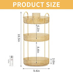 360° Rotating Makeup Organizer, Large-Capacity Skincare Make Up Storage 3 Tier Perfume Organizers Cosmetic Dresser Organizer with Makeup Brush Holder, Fits Bedroom, Bathroom, Vanity Shelf Countertop