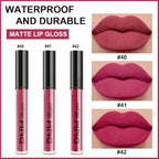 evpct 3Pcs Mauve red Berry pink Rose red Matte Liquid Lipstick Sets for Women 24-hour Matte+Lipstick Lipstick Lip Stain Gloss Long Lasting 24 Smudge Waterproof