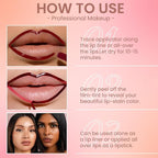 Matte Lip Gloss Stain-Peel Off Lip Liner Tattoo, Pinkish Red Lip Tint，Long Lasting Peel Off Lip Stain, Waterproof Transfer-proof Lip Mask Lip Liner Peel Off Lip Gloss,Stayn Lip Makeup. #06