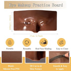 Makeup Practice Face Kit, Makeup Mannequin Face with Makeup Practice Face Board, 3D Reusable Practice Eye Makeup Face Eyeshadow Mannequin for Professional Makeup Artist and Beginner to Practice Makeup