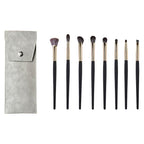 Eyeshadow Makeup Brushes Set with Case 8 PCS Soft Synthetic Hairs Eye Makeup Brushes for Blending Eyebrow Eyeliner Eyeshadow （Black）