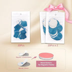 AJLTPA Magnetic Makeup Palette with Frosted Clear Top, 3Pack Empty Eyeshadow Dispensing Storage Box with 60Pcs Adhesive Metal Stickers for DIY Cosmetics Blush Powder-6.69"X4.41"Palette