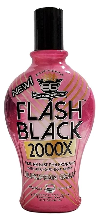European Gold Flash Black 2000x, 12 oz & Ed Hardy Ink Moisturizer, 18.25 oz, Bronze