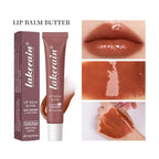 3 Colors Lip Butter Balm Set，Vanilla Vanilla Beige Brown Sugar, Lasting Moisture Non Stick Glow Resurrection Cream Lip Oil Gloss Trio Lip Care Makeup(123# Vanilla + Vanilla Beige+Brown Sugar)