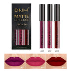 evpct 3Pcs Dark Purple Red Rose pink Matte Liquid Lipstick Sets for Black Women Matte Lipstick Lip Stain Long Lasting Waterproof 24, labial mate larga duracion 24 labiales mate 24 horas originales
