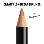 NYX PROFESSIONAL MAKEUP Slim Lip Pencil, Long-Lasting Creamy Lip Liner - Natural