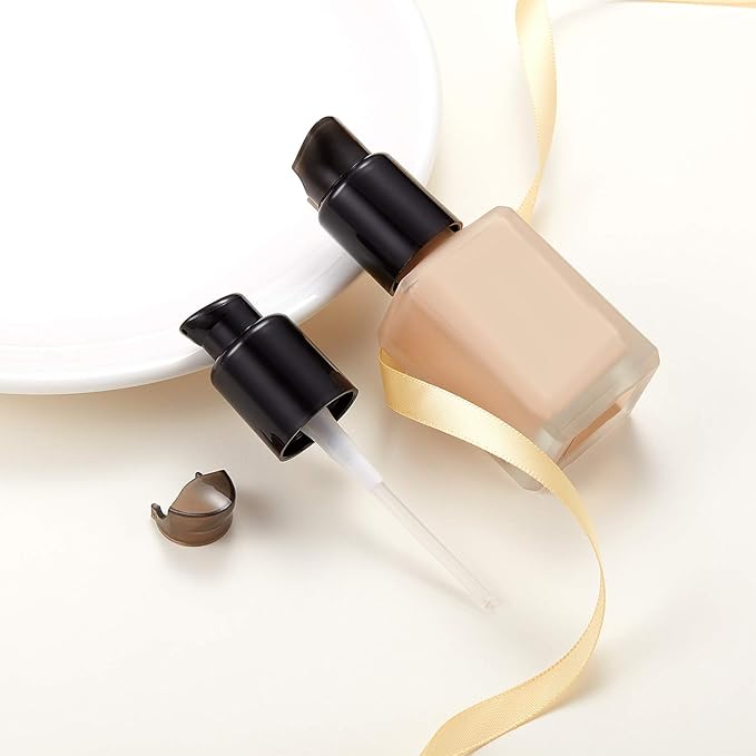 4 Pieces Replacement Foundation Pump Black Plastic Cosmetic Wear Foundation