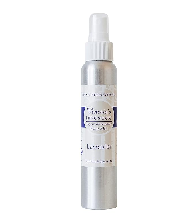 Victoria's Lavender Aromatherapy Body Mist Spray - After Sun Solar Recovery Spray with Aloe Vera plus Lavender Essential Oil - Hydrating, Moisturizing Aloe Vera Mist, Made in the USA, 4 oz (120 ml)