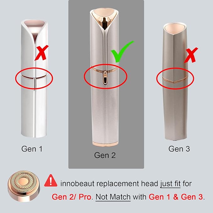 Refill for Flawless Replacement Heads Compatible with Finishing Touch Facial Hair Removal tool for Women As Seen On TV, 8-pc Pack