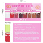 8 Colors Lip Oil Lip Glaze, Big Brush Glaze,