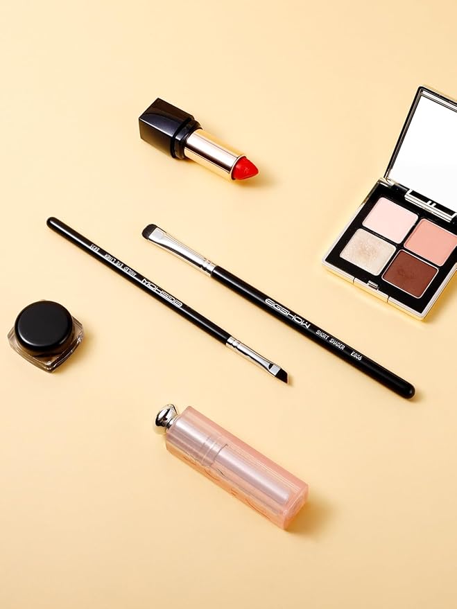 EIGSHOW Angled Eyeliner Brush & Eyeshadow Brush, High-End Precision Gel Liner and Short Smudge Brushes for Cat Eye, Winged Liner (E835&E806)