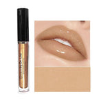Vegan Moisturizing, Long Lasting Lip Gloss - Satin & Glitter - Allergen Free for Sensitive Skin - Shimmer Brown by Dr. Liia