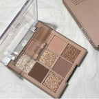 9 Colors Matte Nude Pink Shimmer Gold Dark Brown Colorful Eyeshadow Palette Matte Shimmer Korean Natural Eye Shadow palettes Highly Pigmented Naturing-Looking Long Lasting (05#)