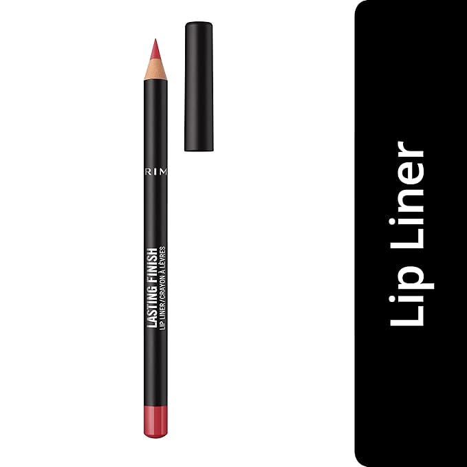 Rimmel Lasting Finish 8HR Lip Liner, 195 Sunset Pink, Shelf Pack of 3
