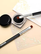 EIGSHOW Flat Eyeliner Brush, Professional Precise Eyebrow Concealer Brush for Sharp Defined, Eye Liner Application with Gel Liquid Cream Powder (E808)