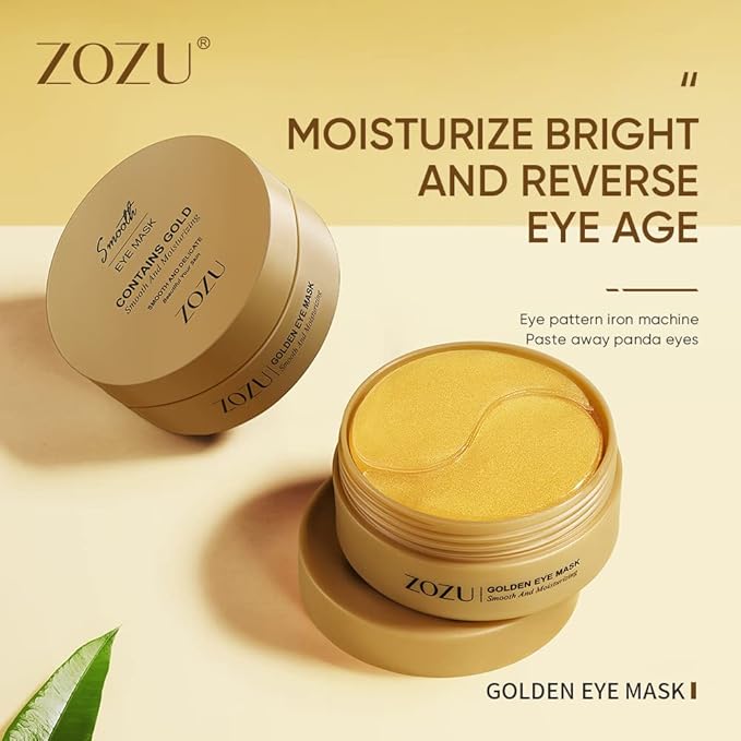 Under Eye Patches - 60PCS Eye Masks for Eye Care, 24K Gold Eye Patches for Puffy Eyes & Dark Circles Treatments, Reduce Under Eye Puffiness & Smooth Wrinkles (Gold)