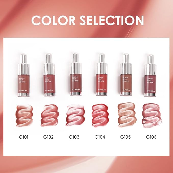 Hydrating Lip Gloss Serum, Moisturizing, Plunping, Shiny Lip Glow, Tinted Lip Care with Vitamin E, Crithmum Maritimum Essential oil, G107