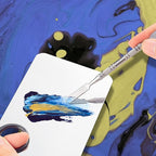 4 in 2 Set Makeup Mixing Palettes, 2 Pcs Stainless Steel Nail Art Palette with 2 Makeup Spatula for Foundation Makeup Tools Eyeshadow Nail Art (4 in 2 Silver Heart Rectangular)