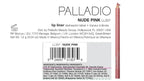 Palladio Lip Liner Pencil, Wooden, Firm yet Smooth, Contour and Line with Ease, Perfectly Outlined Lips, Comfortable, Hydrating, Moisturizing, Rich Pigmented Color, Long Lasting, Nude Pink