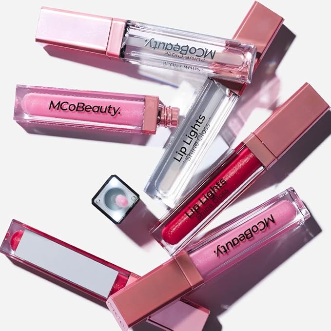 MCoBeauty LipLights Shine Gloss, Marshmallow, Soft Pink Shine for Irresistible Lips, Vegan, Cruelty Free Cosmetics