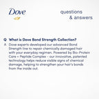 Dove Bond Strength Shampoo & Conditioner Set + Hair Mask Serum Bundle – Bond Repair Treatment for Damaged and Frizzy Hair (3 Piece Set)