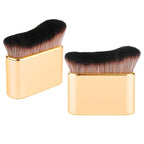 2pcs Self Tanning Brushes, Soft Bristles Body Makeup Brush Liquid Foundation Self Tan Blending Brush Tanning Brush Applicator for Face Body (Gold)