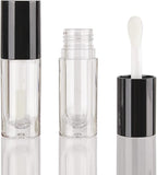 COSIDEA 14pcs Empty 6ml big doe foot wand Chunky lip gloss tubes for DIY lipgloss,Pink round lipgloss containers tubes with thick wand (Black)