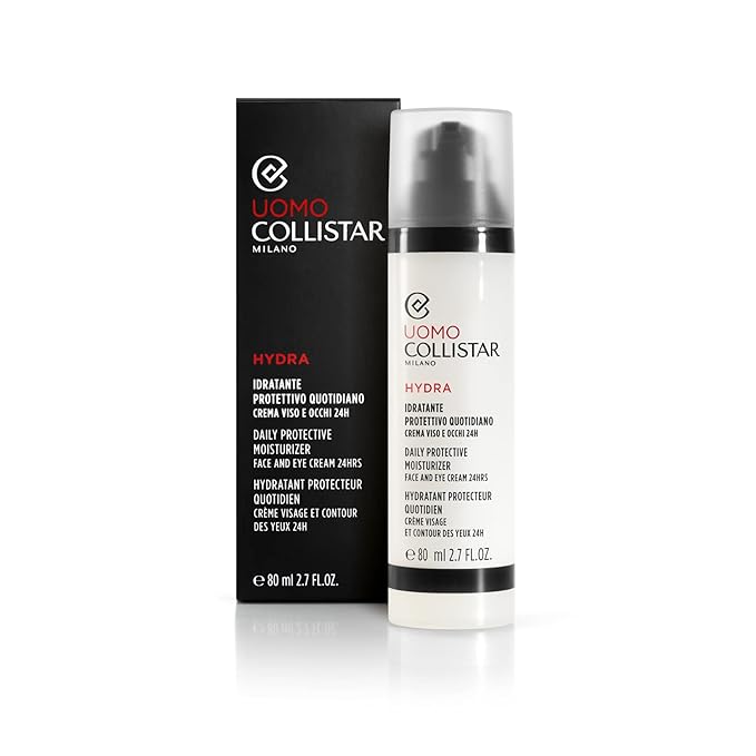 Collistar Uomo Hydra Daily Protective Moisturizer Face and Eye Cream 80 ml, 2.7 Fl Oz Made in Italy [italian import]