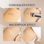 2pcs Tri-color Face Concealer Contour Palette With Brush for Light Medium Skin. Correct Cream Foundation Palet for Under Eye Dark Circles Eyelid Tattoo. Ivory Cream Makeup Plate corrector de ojeras