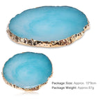 Nail Art Palette, Natural Resin Stone Nail Art Palette for Painting Placing Things Making Nail(Blue)