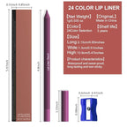 evpct 1Pcs Dark Lavender Purple Matte Long Lasting Lip Liner Pencil Makeup for Shaping & Sculpting Lips, No Transfer Long Wear Waterproof Pigmented Lip Liner lipliners Crayon Lipstick Pencil Sharpener