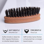 ZEUS Pocket Beard & Mustache Brush for Men, Travel Size Beard Brush, Firm Boar Bristles (Made in Germany) N91