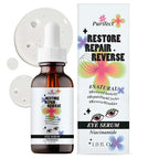 Made in USA Natural Peptide Retinol Niacinamide Eye Serum Anti Aging Brightening Firming Under Eye Care Non-greasy Formula - 1oz/30ml (#Purifect RestoreRepairReverse Niacinamide Eye Serum)