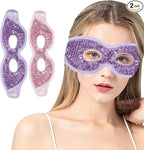 Jakuva 2PCS Cooling Eye Mask Sleeping Mask, Ice Eye Mask & Cold Eye Packs & Heat Cold Compress Pack Eye Spa Pad for Puffy Eyes,Puffiness,Headache,Stress Relief (Pink&Purple)