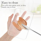 Makeup Palette Tray, Acrylic Foundation Palette with Spatula
