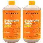 Alaffia Everyday Shea Bubble Bath, Cleanse, Soothe & Moisturize Skin, Made with Fair Trade Shea Butter, Cruelty Free, No Parabens, Vegan, Unscented, 2 Pack – 32 Fl Oz Ea