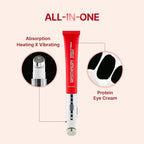 Wrinkle-fit Tangle Eye Cream, Chargable Device Tip + Protein Collagen Eye Cream, All-in-One Under Eye Treatment, 0.67 fl oz, Eye Massager (Cream+Device)