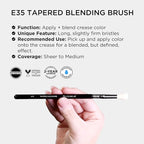 Sigma Beauty Professional E35 Tapered Blending Brush – Professional Eyeshadow Brush for Precision Eyeshadow Blending, Softens Dramatic Edges & Harsh Lines for a Well Blended Effect (1 Brush)
