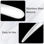 3pcs Mini Metal Makeup Spatula, Reusable Cosmetic Cream Spatulas Spoon, Skincare Scoop Applicator Facial Massage Beauty Tools for Mixing and Sampling Face Eye Cream- Silver